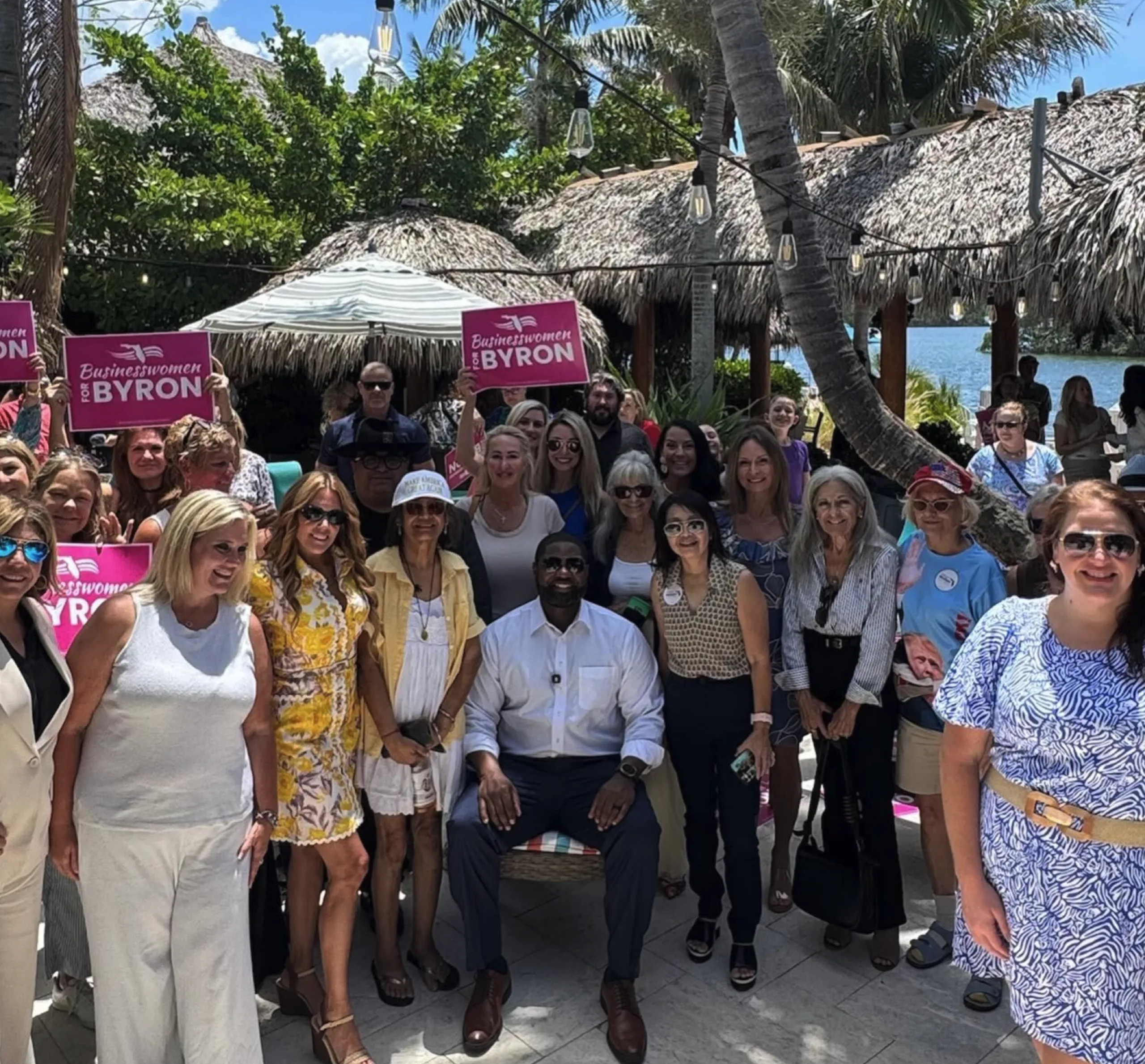 Byron Donalds with Businesswomen for Byron supporters at a coalition event